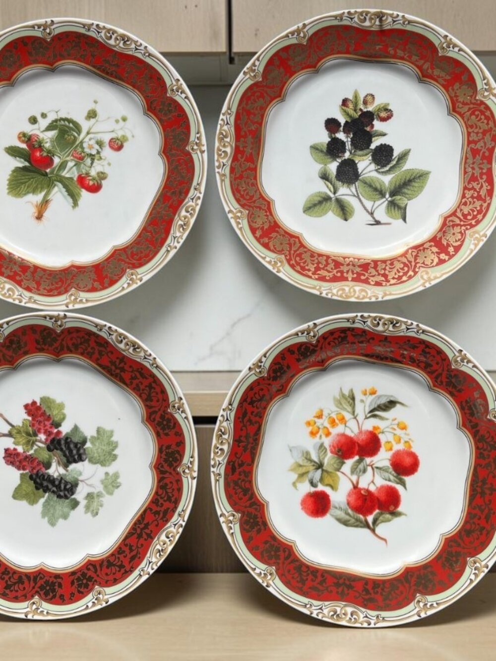 Andrea By Sadek Honore WINTERTHUR Four Salad Plates 8.25" - Picture 14 of 14